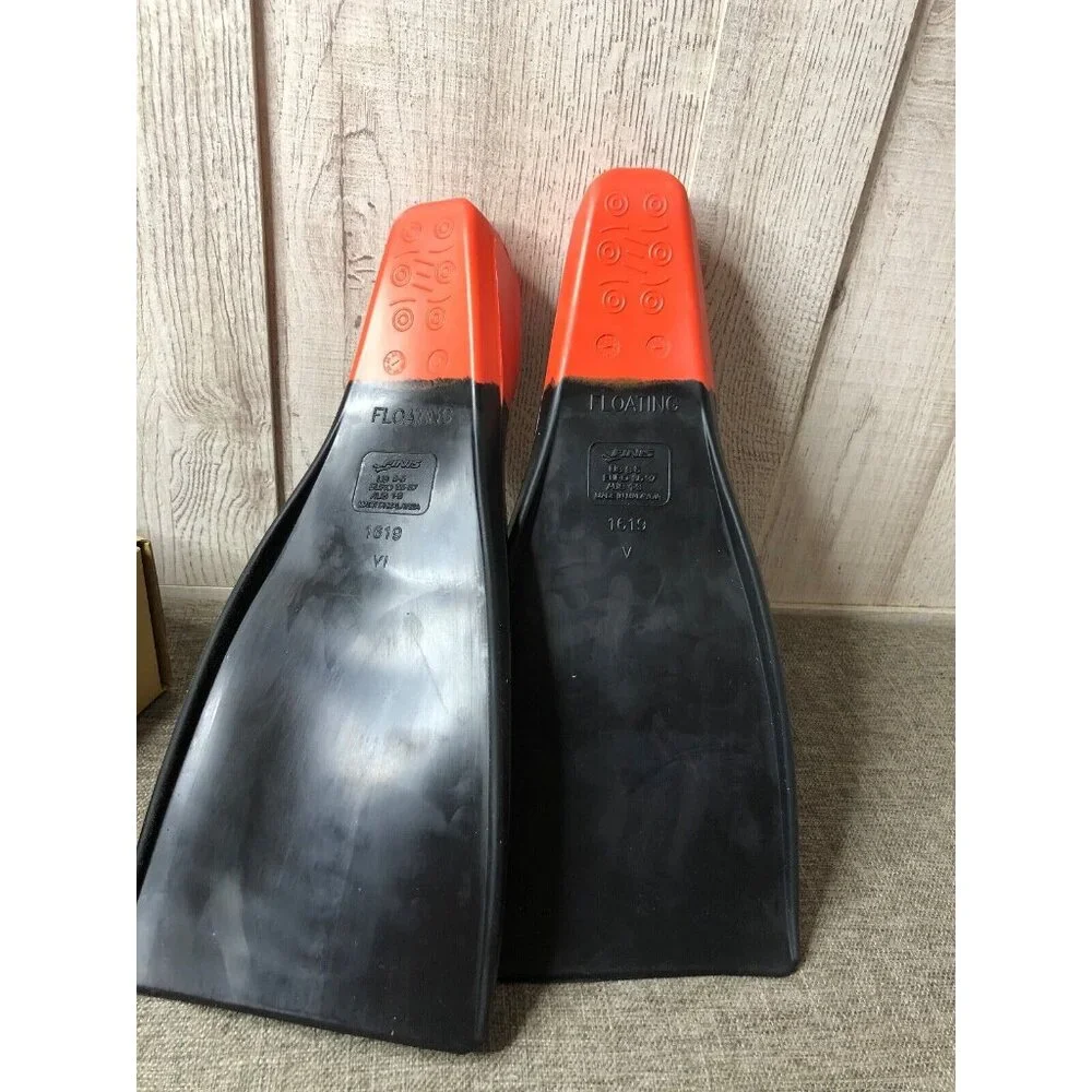 Finis Black Red Long Floating Fins for Swim Snorkeling Size Small Men 3-5 W 4-6 - Picture 4 of 6